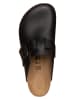 Birkenstock Skórzane chodaki "Boston" w kolorze czarnym
