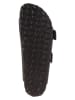 Birkenstock Leren slippers zwart