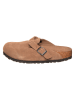 Birkenstock Skórzane chodaki "Boston" w kolorze jasnobrązowym