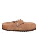 Birkenstock Skórzane chodaki "Boston" w kolorze jasnobrązowym