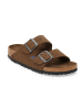 Birkenstock Skórzane klapki "Arizona SFB" w kolorze jasnobrązowym