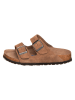 Birkenstock Leder-Pantoletten "Arizona" in Hellbraun