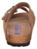 Birkenstock Leder-Pantoletten "Arizona" in Hellbraun