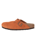 Birkenstock Skórzane chodaki w kolorze pomarańczowym