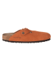 Birkenstock Skórzane chodaki w kolorze pomarańczowym
