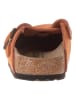 Birkenstock Skórzane chodaki w kolorze pomarańczowym