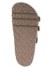 Birkenstock Slippers "Florida III Flex Platform" taupe - wijdte S