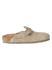 Birkenstock Skórzane chodaki "Boston" w kolorze beżowym