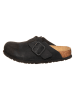 Birkenstock Leder-Clogs "Boston" in Schwarz