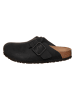 Birkenstock Skórzane chodaki "Boston" w kolorze czarnym
