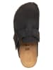 Birkenstock Leder-Clogs "Boston" in Schwarz