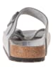 Birkenstock Leren slippers "Arizona" grijs - wijdte N