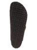Birkenstock Leder-Pantoletten in Braun
