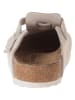 Birkenstock Leder-Clogs in Creme