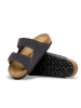 Birkenstock Leder-Pantoletten "Arizona" in Anthrazit