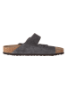 Birkenstock Leder-Pantoletten "Arizona" in Anthrazit - Weite N