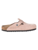 Birkenstock Leren clogs "Boston" lichtroze