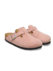 Birkenstock Skórzane chodaki "Boston" w kolorze jasnoróżowym