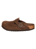 Birkenstock Leder-Clogs "Boston" in Braun