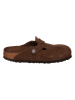 Birkenstock Skórzane chodaki "Boston" w kolorze brązowym