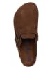 Birkenstock Skórzane chodaki "Boston" w kolorze brązowym