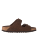 Birkenstock Leren slippers "Arizona" bruin - wijdte S