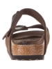 Birkenstock Leder-Pantoletten "Arizona" in Braun - Weite S