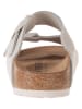 Birkenstock Skórzane klapki w kolorze kremowym