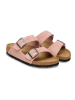 Birkenstock Skórzane klapki "Arizona" w kolorze jasnoróżowym