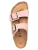 Birkenstock Skórzane klapki "Arizona" w kolorze jasnoróżowym