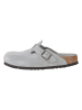 Birkenstock Skórzane chodaki w kolorze szarym