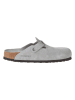 Birkenstock Skórzane chodaki w kolorze szarym