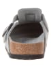 Birkenstock Skórzane chodaki w kolorze szarym