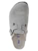 Birkenstock Skórzane chodaki w kolorze szarym
