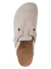 Birkenstock Leder-Clogs in Creme