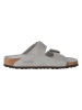 Birkenstock Leren slippers grijs