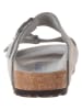 Birkenstock Leren slippers grijs