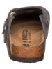 Birkenstock Leder-Clogs "Boston" in Anthrazit - Weite S