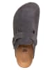 Birkenstock Leder-Clogs "Boston" in Anthrazit - Weite S
