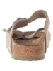 Birkenstock Skórzane klapki "Arizona" w kolorze khaki