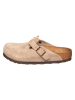 Birkenstock Leder-Clogs "Boston" in Beige