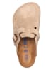 Birkenstock Leder-Clogs "Boston" in Beige