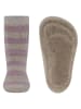 ewers ABS-Socken "Ringel" in Grau/ Lila