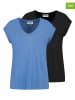 Sublevel 2-delige set: shirts blauw/zwart