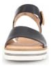 Gabor Leren sandalen zwart
