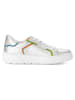 Gabor Leder-Sneakers in Silber/ Bunt