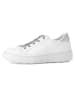 Gabor Leder-Sneakers in Weiß/ Silber