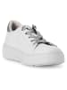 Gabor Leder-Sneakers in Weiß/ Silber
