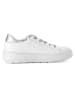 Gabor Leren sneakers wit/zilverkleurig