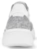 Gabor Leder-Sneakers in Weiß/ Grau/ Silber